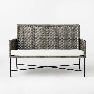 Wicker & Metal X Frame Patio Loveseat - Gray - Threshold™ designed with Studio McGee Wicker & Metal X Frame Patio Loveseat - Gray - Threshold™ Designed With Studio McGee -WarmWhisper Store GUEST 00f89a88 a274 4f79 a937 ddc08f64ddfa