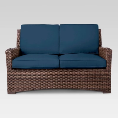 Halsted Wicker Patio Loveseat - Threshold Halsted Wicker Patio Loveseat - Threshold -WarmWhisper Store GUEST 015572ac 0574 4d81 a904 e46380cf37f7