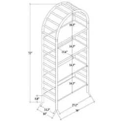 72" Holladay Curved Wooden Bookcase - Threshold™ Designed With Studio McGee -WarmWhisper Store GUEST 02d306c2 b728 424b 85ec e8a3f4144d26