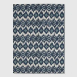 Ikat Outdoor Rug Blue - Threshold™ -WarmWhisper Store GUEST 02d8b5bb 8882 41a0 9196 6e979d4f2286
