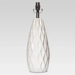 Faceted Ceramic Large Lamp Base White - Threshold™ -WarmWhisper Store GUEST 048a6fec 999a 4be3 b619 5d35c87ec3f0