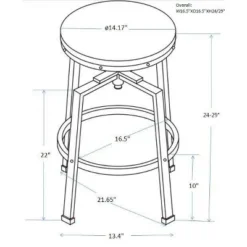Lewiston Adjustable Swivel Barstool - Threshold™ -WarmWhisper Store GUEST 08a4a797 b4f3 4d78 98f5 a28987c45647