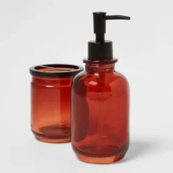 Apothecary Glass Soap/Lotion Dispenser Amber - Threshold™ 2 Apothecary Glass Soap/Lotion Dispenser Amber - Threshold™ -WarmWhisper Store GUEST 08c2de21 47d9 4b37 9f4b a3fe8769f8ae