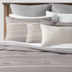 12pc Chambray Matelasse Stripe Comforter & Sheet Bedding Set Gray - Threshold™ 9 12pc Chambray Matelasse Stripe Comforter & Sheet Bedding Set Gray - Threshold™ -WarmWhisper Store GUEST 0ccf3b00 29f5 443f 9e99 5d90374652ac
