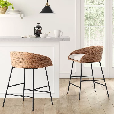 Landis Woven Backed Counter Height Barstool with Cushion - Threshold™ Landis Woven Backed Counter Height Barstool With Cushion - Threshold™ -WarmWhisper Store GUEST 0d7956b0 bd84 44f6 9f2b c4e757a89d8c