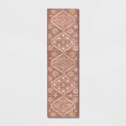 Southbury Washable Printed Diamond Persian Style Rug Rust - Threshold™ -WarmWhisper Store GUEST 0dc3d757 a573 455f aead 9484994bb3bd