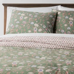 Boho Reversible Printed Comforter & Sham Set Green Floral - Threshold™ 4 Boho Reversible Printed Comforter & Sham Set Green Floral - Threshold™ -WarmWhisper Store GUEST 0f9c84d0 5a70 47f3 b289 ffe81d435ba1