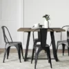 Brimfield Metal Base Extendable Dining Table Brown - Threshold™