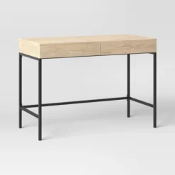 Loring Wood Writing Desk With Drawers And Charging Station - Threshold™ -WarmWhisper Store GUEST 179e5fa9 f7ca 441d b11a aee71a298562
