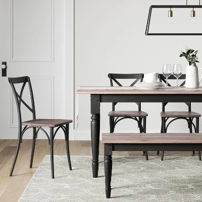 Set of 2 Malden French Bistro Dining Chair Matte Black - Threshold™ Set Of 2 Malden French Bistro Dining Chair Matte Black - Threshold™ -WarmWhisper Store GUEST 2203cbb1 a931 47df 8c81 77bb87ed1e06