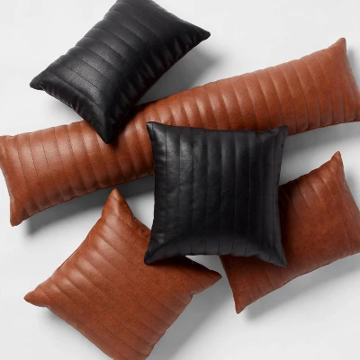 Faux Leather Channel Stitch Decorative Throw Pillow Collection - Threshold™ Faux Leather Channel Stitch Decorative Throw Pillow Collection - Threshold™ -WarmWhisper Store GUEST 22826260 6adc 4deb b1ee 99af9dcbc589