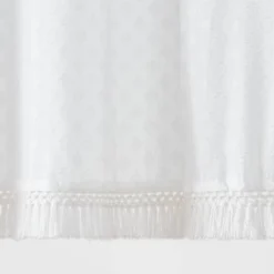 Textured Crochet Trim Shower Curtain White - Threshold™ -WarmWhisper Store GUEST 23cbbb1e 0034 4b41 a575 c544a3d00c1a