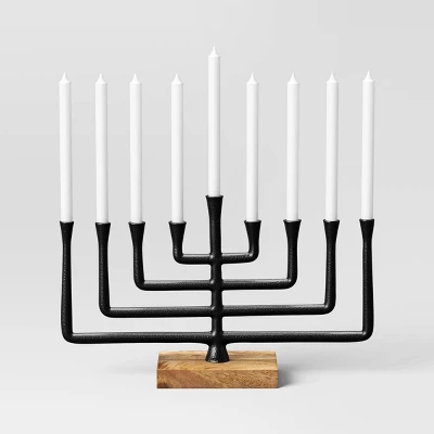 Modern Aluminum and Wood Menorah Black - Threshold™ Modern Aluminum And Wood Menorah Black - Threshold™ -WarmWhisper Store GUEST 2516ff7d f2b1 43aa b107 fc05096c0a9c