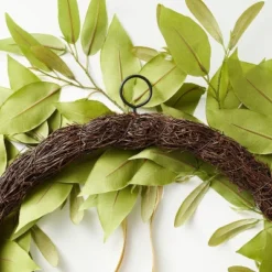 Oversized Fall Leaf Wreath With Velvet Ribbon Green - Threshold™ Designed With Studio McGee -WarmWhisper Store GUEST 2574e576 e2c8 4665 b173 b91d3a283a6d