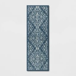 Vintage Print Comfort Rug Blue - Threshold™ -WarmWhisper Store GUEST 27cfa3a5 387a 437b a65c 003e7fadefea