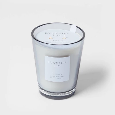 Colored Vase Glass with Dustcover Rainwater Lily Candle Gray - Threshold™ Colored Vase Glass With Dustcover Rainwater Lily Candle Gray - Threshold™ -WarmWhisper Store GUEST 2e50a42e 63db 4b02 b057 d911289b4b14