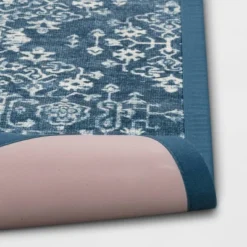 Vintage Print Comfort Rug Blue - Threshold™ -WarmWhisper Store GUEST 2f4d2ac9 00f5 42f5 a160 ae82fb4083c6