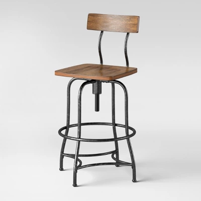 Woodsboro Adjustable Barstool Brown - Threshold™ Woodsboro Adjustable Barstool Brown - Threshold™ -WarmWhisper Store GUEST 2fad42ba bb1f 43c9 b0af 364652f5435f
