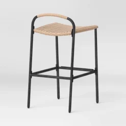 Popperton 2pk Arched Wicker Bar Height Patio Chairs, Outdoor Furniture - Black - Threshold™ Designed With Studio McGee -WarmWhisper Store GUEST 35ac354a ae96 4702 abc7 35607560042d