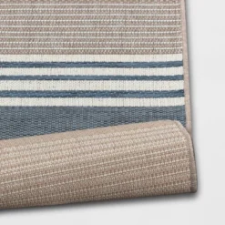 Sand Stripe Outdoor Rug Blue - Threshold™ -WarmWhisper Store GUEST 3616b472 fed7 4009 8a0d 4aa280b59abf