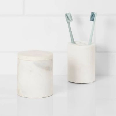 Marble Canister White - Threshold™ Marble Canister White - Threshold™ -WarmWhisper Store GUEST 37396c23 46d5 41a6 b046 9e45ec48f90a