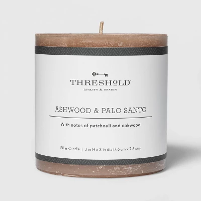 Pillar Ashwood and Palo Santo Candle Tan - Threshold™ Pillar Ashwood And Palo Santo Candle Tan - Threshold™ -WarmWhisper Store GUEST 39cac05d f552 4119 b34b 877c55e74681