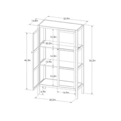 56.2" Hadley Library Cabinet With Glass Shell White - Threshold™ -WarmWhisper Store GUEST 3a694d2d b95f 4046 b205 56f66d131fd3