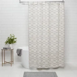 Colorblock Shower Curtain Gray - Threshold™