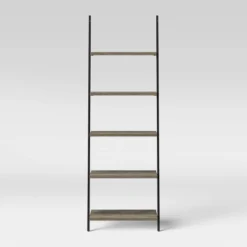 72" Loring 5 Shelf Leaning Bookshelf - Threshold™ -WarmWhisper Store GUEST 3b2af214 2cb4 4112 aa0d 454af67e18fa