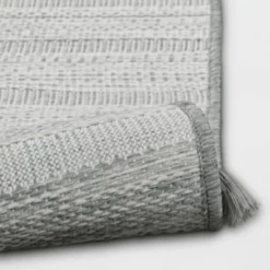 5' X 7' Striped Tapestry Outdoor Rug Charcoal Gray - Threshold™ -WarmWhisper Store GUEST 3b70556b d89a 4ce3 916e 9434a0813e77