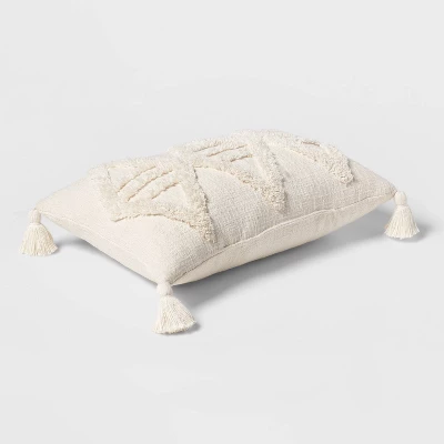 Oblong Tufted Diamond Tassel Decorative Throw Pillow Natural - Threshold™ Oblong Tufted Diamond Tassel Decorative Throw Pillow Natural - Threshold™ -WarmWhisper Store GUEST 3e1eca9b 978c 4843 9e06 211ef7075a61