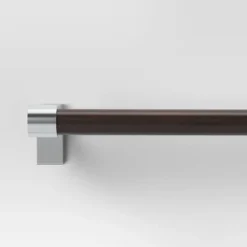 Dark Faux Wood Curtain Rod Nickel - Threshold™ -WarmWhisper Store GUEST 3f1572b1 fc3d 4ce8 8600 dec628aa2d09