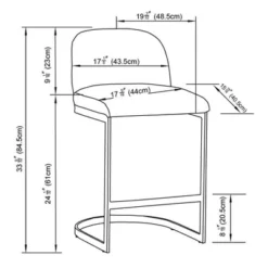 2pk Jules Cantilever Armless Upholstered Counter Height Barstool - Threshold™ -WarmWhisper Store GUEST 43f66d3d bc63 4c4e a252 83898804be78