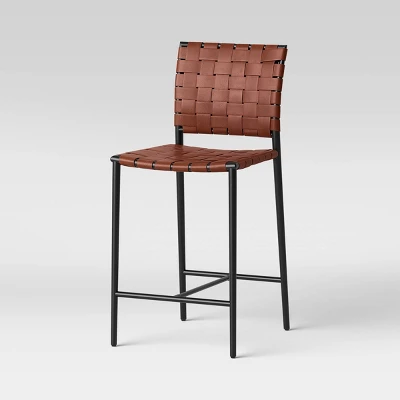 Wellfleet Woven Faux Leather Metal Base Counter Height Barstool - Threshold™ Wellfleet Woven Faux Leather Metal Base Counter Height Barstool - Threshold™ -WarmWhisper Store GUEST 46cd9a60 0f2f 40e3 aa66 36374f1570ef