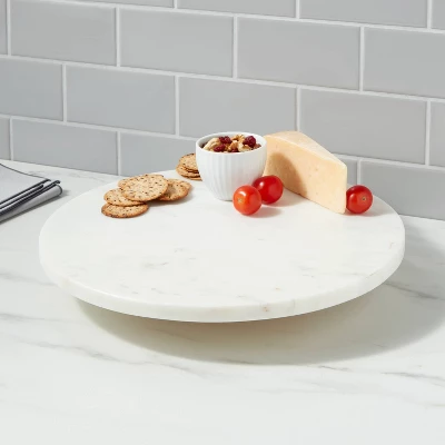 14" Marble and Wood Lazy Susan White - Threshold™ 14" Marble And Wood Lazy Susan White - Threshold™ -WarmWhisper Store GUEST 4784beec a4a0 49b0 8c80 93a973c85fc0
