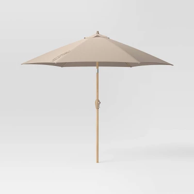9'x9' Market Patio Umbrella - Light Wood Pole - Threshold™ 9'x9' Market Patio Umbrella - Light Wood Pole - Threshold™ -WarmWhisper Store GUEST 480e732e 53ce 47e9 9dab 21299bd1e353