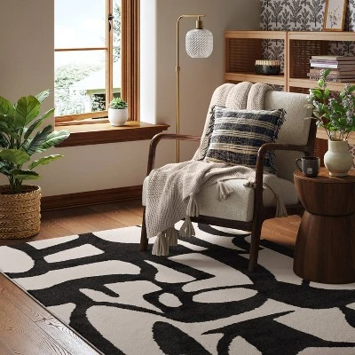 Abstract Inkblot Rug Black/White - Threshold™ Abstract Inkblot Rug Black/White - Threshold™ -WarmWhisper Store GUEST 4ebd94c0 588c 4d37 a38f 2a8f134bc60b
