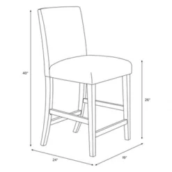 25" Velvet Parsons Counter Height Barstool Wood - Threshold™ -WarmWhisper Store GUEST 502e98e9 d371 4be1 ac02 195efdc5d03b