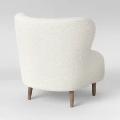 Maxton Modern Faux Sherling Wingback Chair White - Threshold™ -WarmWhisper Store GUEST 51fa4292 baf8 4dab bb54 e98087186e68