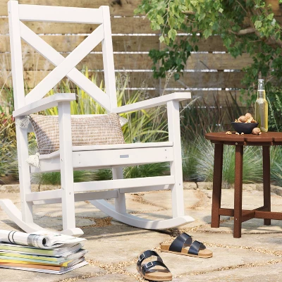 Shawboro POLYWOOD Patio Rocking Chair - White - Threshold™ Shawboro POLYWOOD Patio Rocking Chair - White - Threshold™ -WarmWhisper Store GUEST 52e2d559 d3ac 410e 83ad 51f3a8e62b08