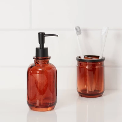 Apothecary Glass Soap/Lotion Dispenser Amber - Threshold™ Apothecary Glass Soap/Lotion Dispenser Amber - Threshold™ -WarmWhisper Store GUEST 535ba1ae ee0f 4675 b75c 5d14b58e21ca