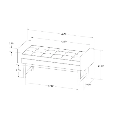 Verken Mid Century Modern Settee Bench - Threshold™ Verken Mid Century Modern Settee Bench - Threshold™ -WarmWhisper Store GUEST 55d19e28 11c4 43f4 9e3e 2403e25a998b