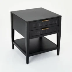 East Bluff 2 Drawers Woven Accent Table Black - Threshold™ Designed With Studio McGee 2 East Bluff 2 Drawers Woven Accent Table Black - Threshold™ Designed With Studio McGee -WarmWhisper Store GUEST 575de8be 7e88 4543 b84c fdce79d39cf3