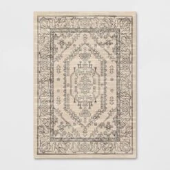 Plush Persian Style Area Rug Cream - Threshold™ -WarmWhisper Store GUEST 57a5eb0f 24f2 4b22 b0b9 01d9a58810c6