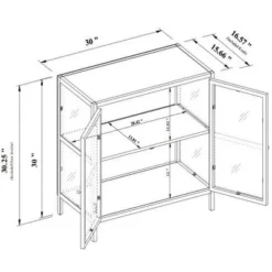 30" Crystal Cove Glass Cabinet Black - Threshold™ Designed With Studio McGee -WarmWhisper Store GUEST 5b71f51a 7630 42b5 9e09 477102ac59f6