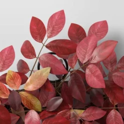 Extra Large Leaf Wreath Red - Threshold™ -WarmWhisper Store GUEST 5e6b4849 8d34 4657 a87e 78ecf0f9cf4c