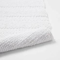 20"x32" Knit Striped Chenille Bath Rug Fringe White - Threshold™ 2 20"x32" Knit Striped Chenille Bath Rug Fringe White - Threshold™ -WarmWhisper Store GUEST 6239af6f a180 4d02 b1e9 c8e4e3c6d71f