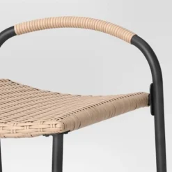 Popperton 2pk Arched Wicker Bar Height Patio Chairs, Outdoor Furniture - Black - Threshold™ Designed With Studio McGee -WarmWhisper Store GUEST 6461d5e1 cebd 4a43 a1ce 3951045fe009