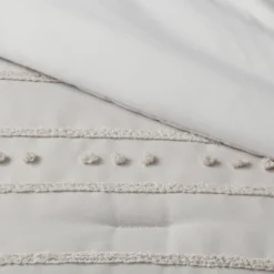 4pc Clipped Stripe Poms Comforter Bedding Set - Threshold™ -WarmWhisper Store GUEST 6474436f 0746 4a2d 8720 5e4921bc6129