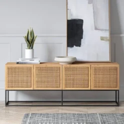 Belmar Woven TV Stand For TVs Up To 60" Natural - Threshold™
